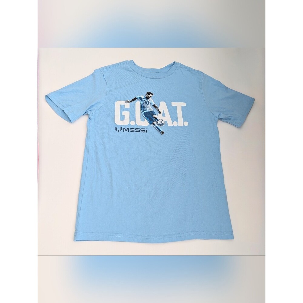 Unisex Kids' (Size 10/12) Soccer Lionel Messi G.O.A.T. Short Sleeve Tee/T-shirt